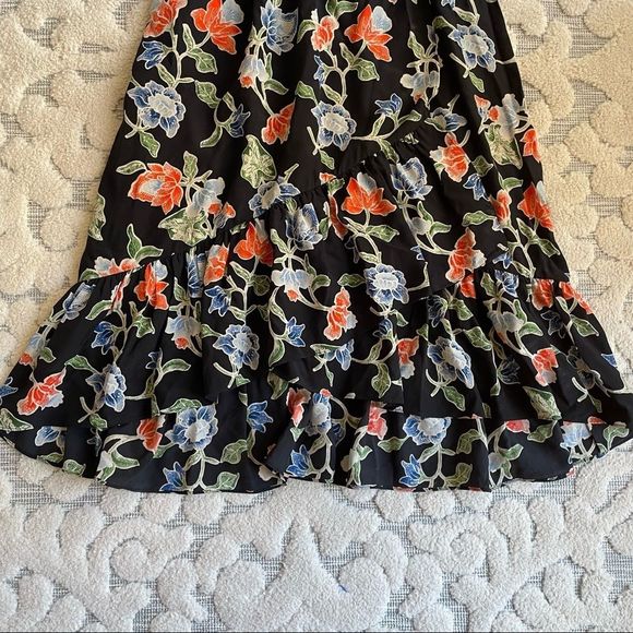 Joie Deme Sleeveless Floral 100% Silk Midi Dress - Picture 7 of 7